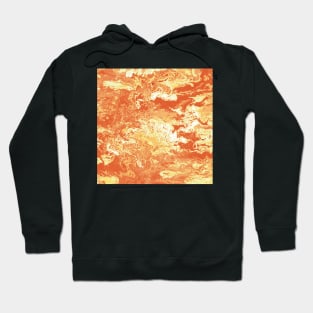 Orange Marmalade Lava Swirls -Paint Pour/ Fluid Art - Unique and Vibrant Abstract Acrylic Paintings for Art Prints, Canvas Prints, Wall Art, Mugs, Leggings, Phone Cases, Tapestries and More Hoodie